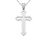 14K White Gold Passion Cross Pendant Necklace with Chain